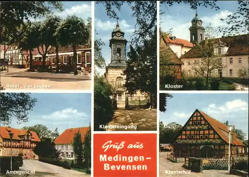 Medingen Bad Bevensen Hotel "Vier Linden" Kloster Amtsgericht Kat. Bad Bevensen