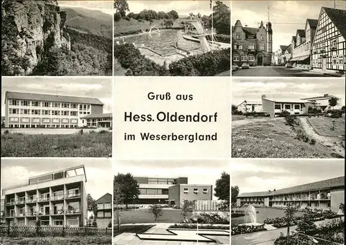 Hessisch Oldendorf Teilansichten Oldendorf Freibad Minigolf Marktplatz Kat. Hessisch Oldendorf