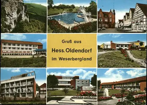 Hessisch Oldendorf Teilansichten Oldendorf Freibad Minigolf Marktplatz Berliner Jugendheim Haus Niedersachsen Kat. Hessisch Oldendorf