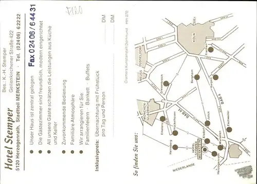 Merkstein Hotel Stemper Kat. Herzogenrath