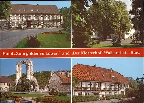 Walkenried Hotel Zum Golden Loewen Klosterhof Ruine Kat. Walkenried