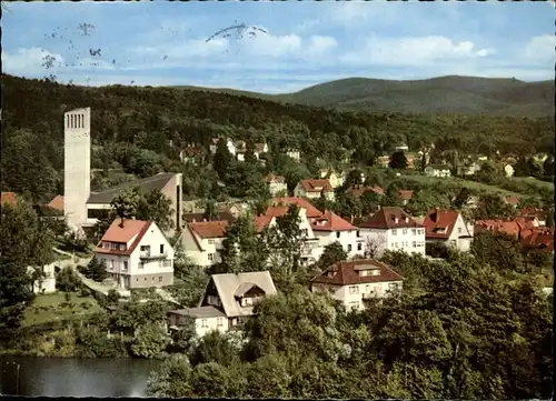 Bad Sachsa Teilansicht Bad Sachsa Kirche Weiher Kat. Bad Sachsa