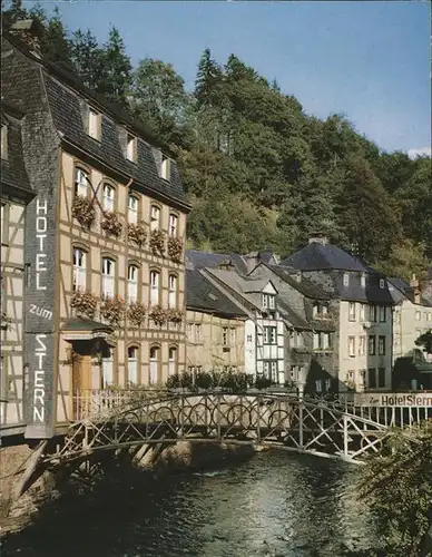 Monschau Hotel Zum Stern Rur Bruecke Kat. Monschau