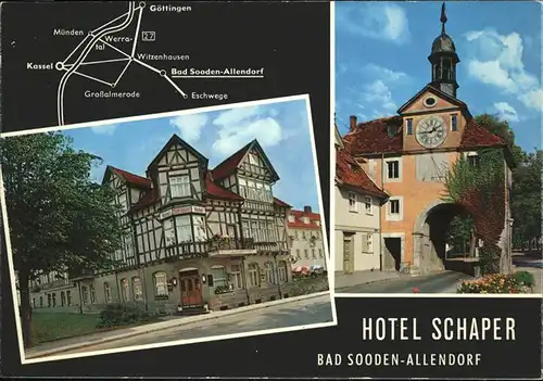 Bad Sooden Allendorf Hotel Schaber Fachwerkhaus Kirche Torbogen Kat. Bad Sooden Allendorf