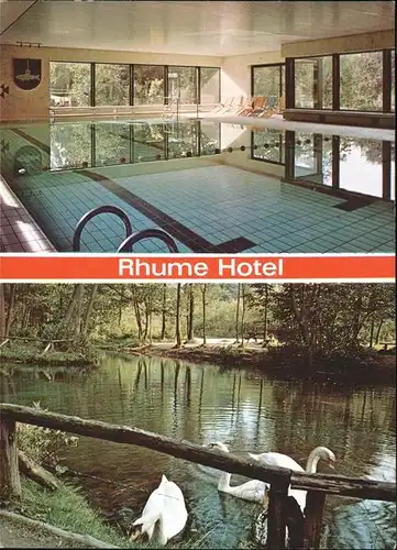 Rhumspringe Rhume Hotel Hallenschwimmbad Schwanenteich Kat. Rhumspringe