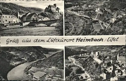 Heimbach Eifel Burg Hengebach Rur Luftaufnahme Heimbach Kat. Heimbach