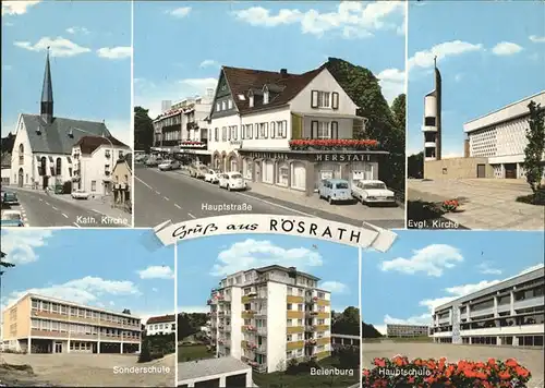 Roesrath Kirche Hauptstrasse Schule Beienburg Kat. Roesrath