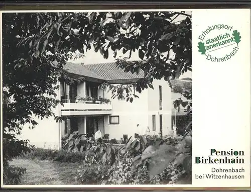 Dohrenbach Pension Birkenhain Kat. Witzenhausen