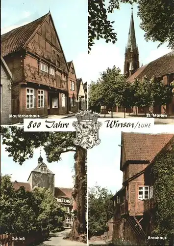 pw25692 Winsen Luhe Blaufaerberhaus St. Marien Schloss Brauhaus Kategorie. Winsen (Luhe) Alte Ansichtskarten