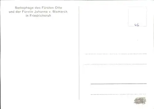 Friedrichsruh Aumuehle Sarkophage Fuerst Otto Fuerstin Johanna von Bismarck / Aumuehle /Herzogtum Lauenburg LKR