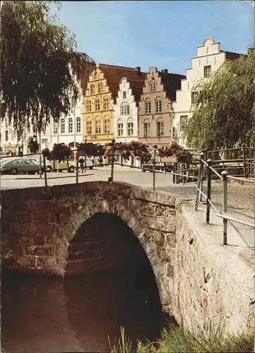 Friedrichstadt Eider Steinbrueche Marktplatz hoellaendische Giebelhaeuser Kat. Friedrichstadt