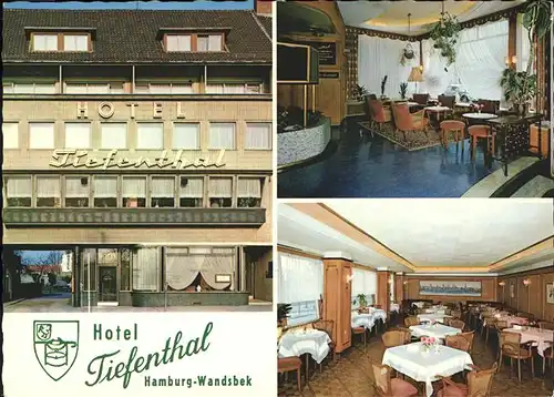 Wandsbek Hotel Tiefenthal Kat. Hamburg