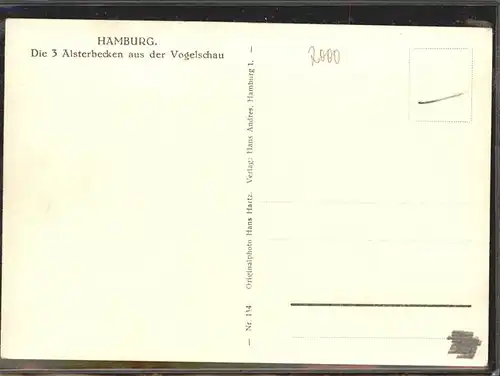 Hamburg 3 Alsterbecken Kat. Hamburg