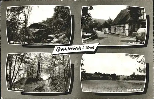 Brochterbeck Dorfidyll Bluecherfelsen Waldweg Kat. Tecklenburg