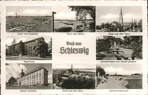 Schleswig Holstein Schloss Schleipromenade Wassertreppe Dom Regierung / Schleswig /Schleswig-Flensburg LKR