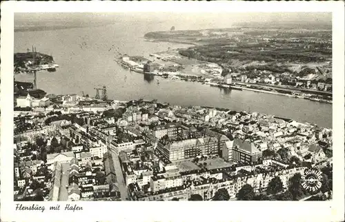 Flensburg Fliegeraufnahme Hafen Kat. Flensburg