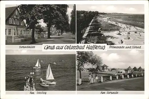 Haffkrug Ostseebad Strand Promenad Segelboote Strandallee / Scharbeutz /Ostholstein LKR