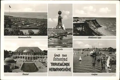 Travemuende Ostseebad Hermannshoehe Casion hafen Strand Mole / Luebeck /Luebeck Stadtkreis