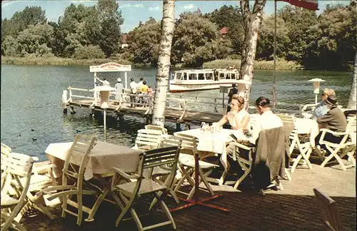 Eutin Fissauer Faehrhaus Terrasse Schiffe  Kat. Eutin