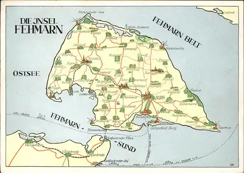 Fehmarn Landkarte Kat. Fehmarn