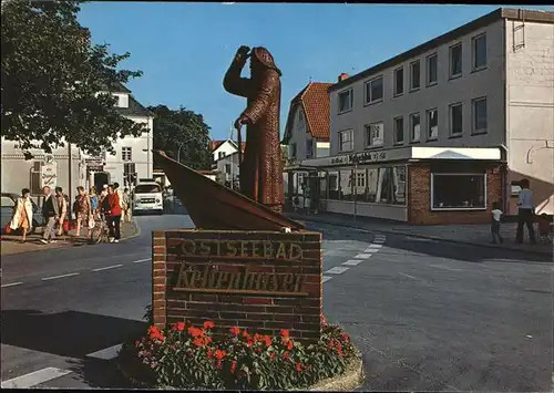 Kellenhusen Ostsee Denkmal Mann auf Boot Kat. Kellenhusen (Ostsee)