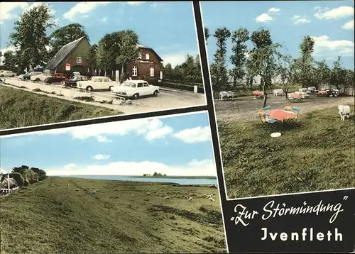 Ivenfleth Ausflugslokal Zur Stoermuendugn Autos  Kat. Borsfleth