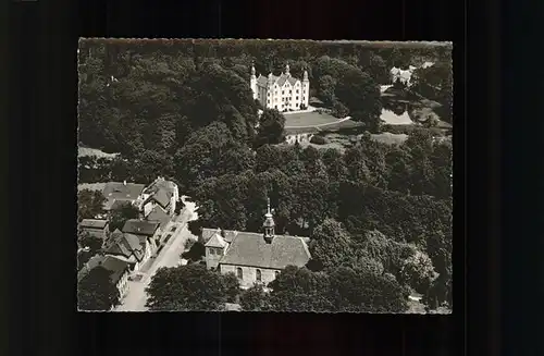 Ahrensburg Fliegeraufnahme Schloss Kirche  Kat. Ahrensburg