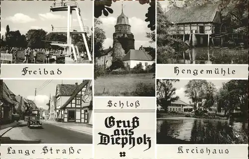 Diepholz Freibad Hengemuehle Kreishaus Lange Strasse Schloss Kat. Diepholz