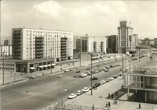 pw26819 Berlin Karl Marx Allee Autos Cafe Moskba Autos  Kategorie. Berlin Alte Ansichtskarten