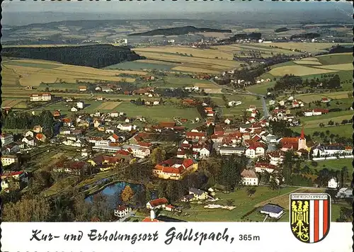 Gallspach Wappen Erholungsort Flugaufnahme Kat. Gallspach