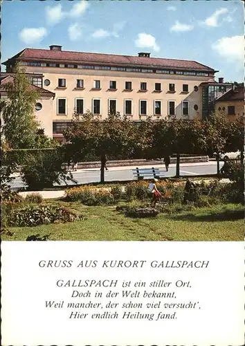 Gallspach Spruch Kurort Kat. Gallspach