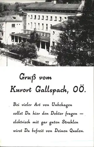 Gallspach Kurort Spruch Kat. Gallspach