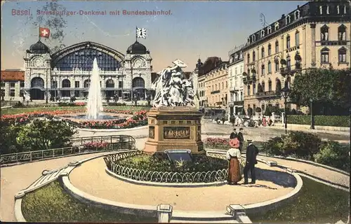 Basel BS Strassburger Denkmal Bundesbahnhof Kat. Basel