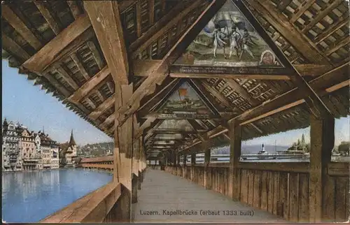 Luzern LU Kapellbruecke Kat. Luzern