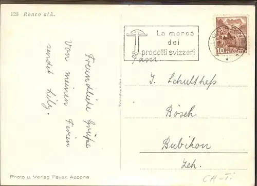 Ronco TI  / Ronco /Bz. Locarno