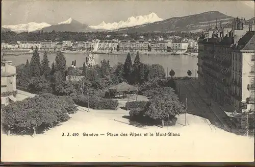 Geneve GE Place Alpes Mont Blanc Kat. Geneve