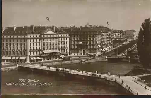 Geneve GE Hotel Bergues Russle Bruecke Kat. Geneve