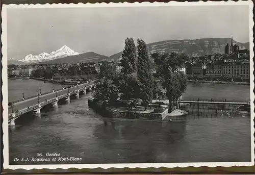 Geneve GE Rousseau Mont Blanc Kat. Geneve