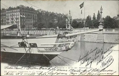 Geneve GE Mont Blanc Segelschiff Kat. Geneve