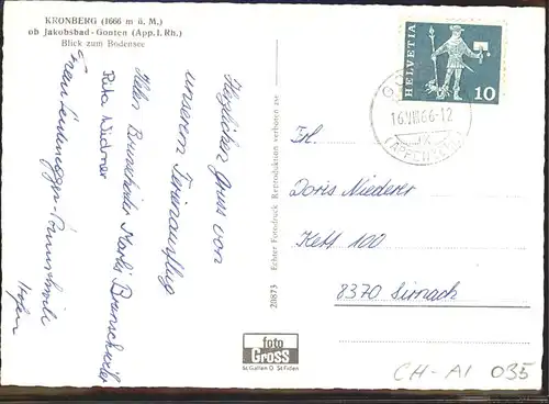 Kronberg Saentis Ganten Bodensee Kat. Kronberg