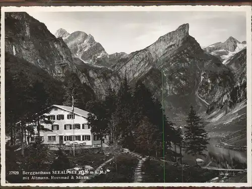 Seealpsee Berggasthaus Altmann Rossmad Saentis Kat. Schwende