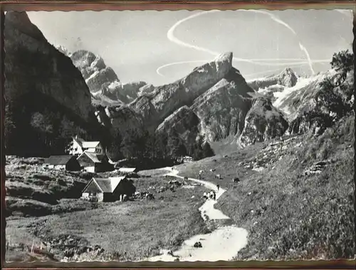 Seealpsee Berggasthaus Forelle Saentis Altmann Kat. Schwende