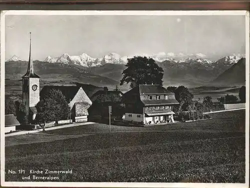 Zimmerwald Kirche Zimmerwald Berneralpen Kat. Zimmerwald