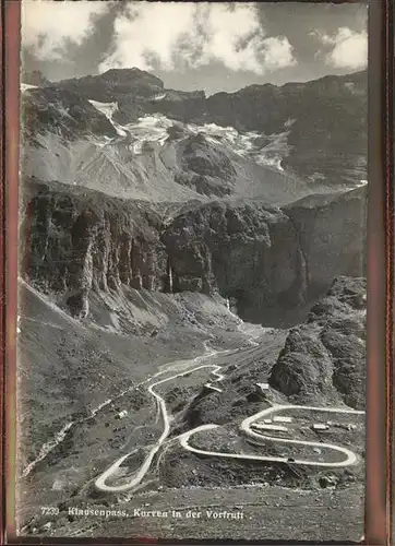 Klausenpass Kurven Vortrutt Kat. Klausen