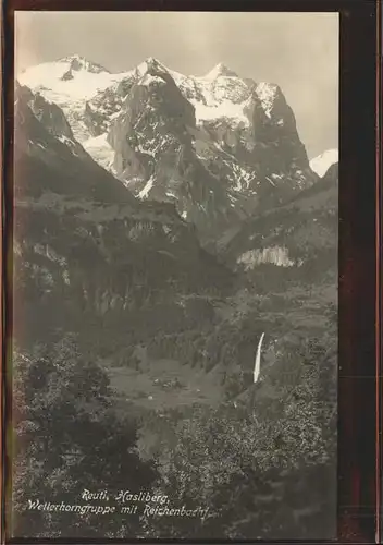 Hasliberg Reuti Wetterhorngruppe Reichenbachfall Kat. Meiringen