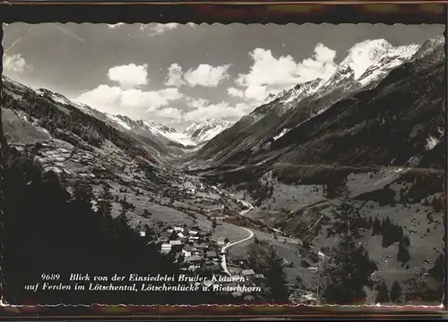 Klausen Einsiedelei Bruder Klausen Ferden Loetschental Bietschhorn Kat. Klausen