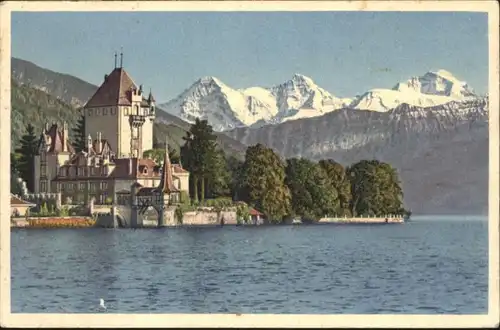 Oberhofen Thunersee Oberhofen Museum Schloss Eiger Moench Jungfrau x / Oberhofen Thunersee /Bz. Thun