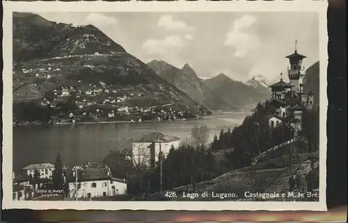 kk03334 Lugano TI Castegnola M.te Bre Kategorie. Lugano Alte Ansichtskarten