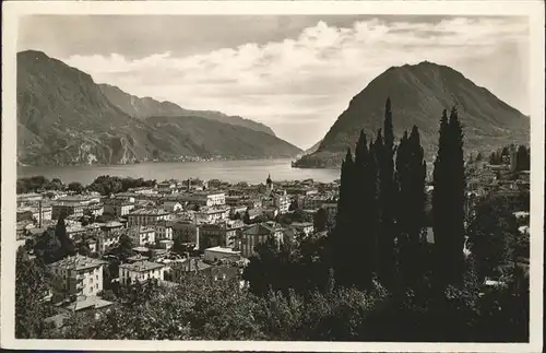 Lugano Panorama Monte S. Salvatore Kat. Lugano