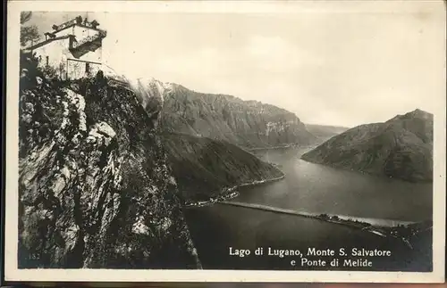 San Salvatore Lago di Lugano Ponte di Melide Kat. San Salvatore